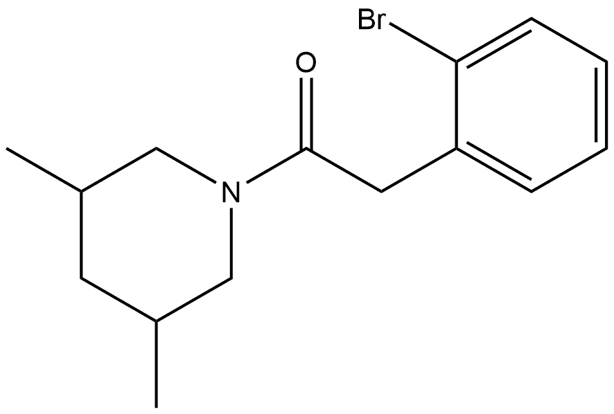 2-(2-Bromophenyl)-1-(3,5-dimethyl-1-piperidinyl)ethanone 结构式