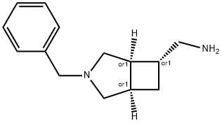 rel-(((1R,5S,6R)-3-Benzyl-3-azabicyclo[3.2.0]heptan-6-yl)methanamine) Struktur