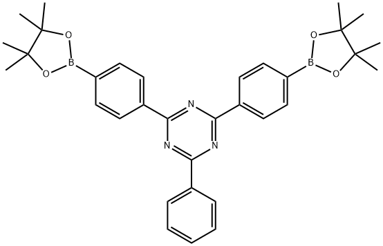 2,4-双(4-硼酸频呢醇酯苯基)-6-苯基-1,3,5-三嗪,2202736-50-1,结构式