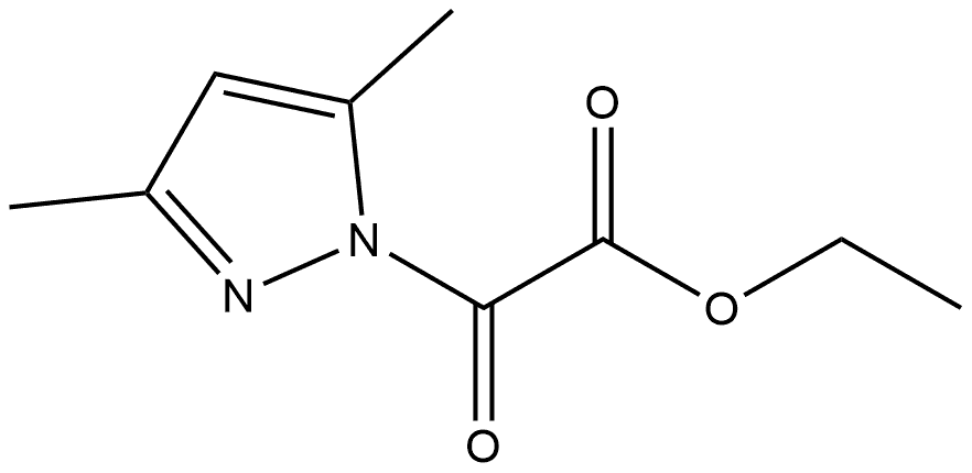 1H-Pyrazole-1-acetic acid, 3,5-dimethyl-α-oxo-, ethyl ester Struktur