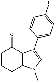 4H-Indol-4-one, 3-(4-fluorophenyl)-1,5,6,7-tetrahydro-1-methyl- Structure