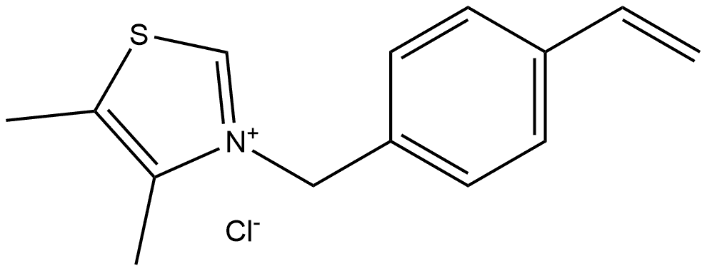 4,5-Dimethyl-3-(4-vinylbenzyl)thiazol-3-ium chloride Structure