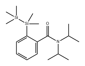Benzamide, N,N-bis(1-methylethyl)-2-(1,1,2,2,2-pentamethyldisilanyl)- Struktur