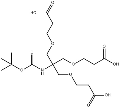 氨基叔丁酯-三-(羰基乙氧基甲基)-甲烷 结构式