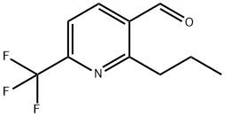 3-Pyridinecarboxaldehyde, 2-propyl-6-(trifluoromethyl)- 化学構造式