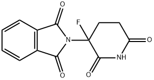 2-(3-氟-2,6-二氧哌啶-3-基)异吲哚啉-1,3-二酮,220460-55-9,结构式