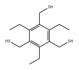 1,3,5-Benzenetrimethanethiol, 2,4,6-triethyl- Structure