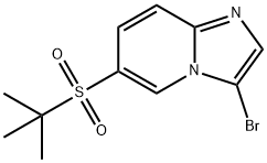 3-溴-6-(叔丁基磺酰基)咪唑并[1,2-A]吡啶,2205041-70-7,结构式