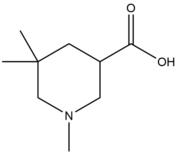 1,5,5-Trimethyl-3-piperidinecarboxylic acid Structure