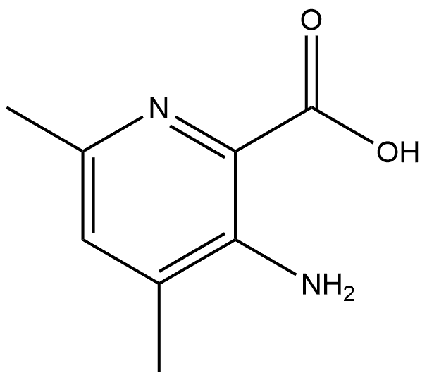 3-氨基-4,6-二甲基吡啶酸, 2205188-63-0, 结构式