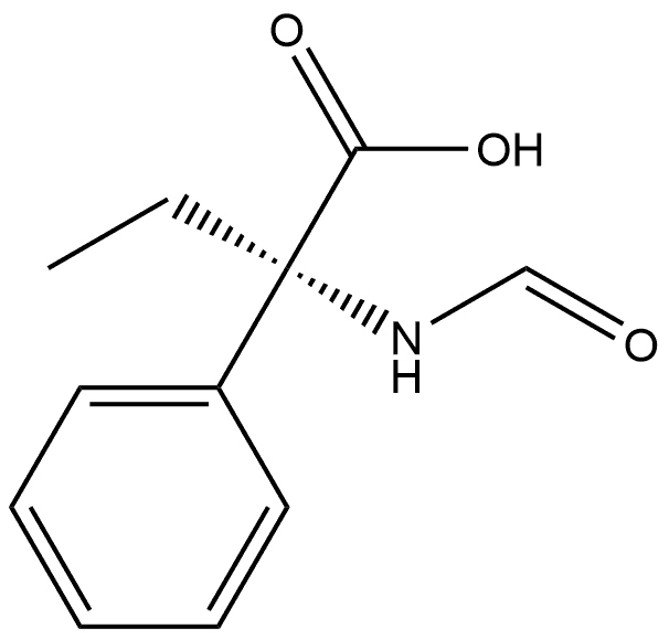 Benzeneacetic acid, α-ethyl-α-(formylamino)-, (αS)-