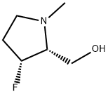 2-Pyrrolidinemethanol, 3-fluoro-1-methyl-, (2R,3R)- 化学構造式