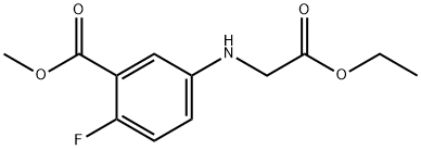 Benzoic acid, 5-[(2-ethoxy-2-oxoethyl)amino]-2-fluoro-, methyl ester Structure