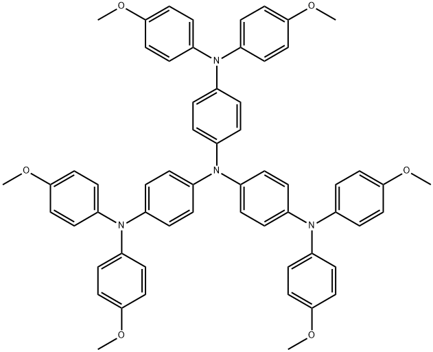 N1,N1-bis(4-(bis(4-methoxyphenyl)amino)phenyl)-N4,N4-bis(4-methoxyphenyl)benzene-1,4-diamine Structure