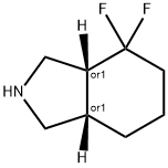 1H-Isoindole, 4,4-difluorooctahydro-, (3aR,7aS)-rel- 结构式