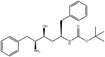 Carbamic acid, [(1R,3S,4S)-4-amino-3-hydroxy-5-phenyl-1-(phenylmethyl)pentyl]-, 1,1-dimethylethyl ester (9CI) Structure