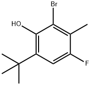 2-Bromo-6-(1,1-dimethylethyl)-4-fluoro-3-methylphenol Structure