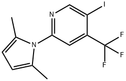 2-(2,5-Dimethyl-1H-pyrrol-1-yl)-5-iodo-4-(trifluoromethyl)pyridine 化学構造式