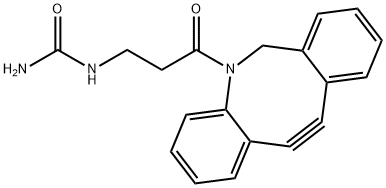 Urea, N-[3-(11,12-didehydrodibenz[b,f]azocin-5(6H)-yl)-3-oxopropyl]- Struktur