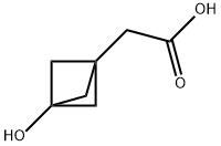 Bicyclo[1.1.1]pentane-1-acetic acid, 3-hydroxy- Structure