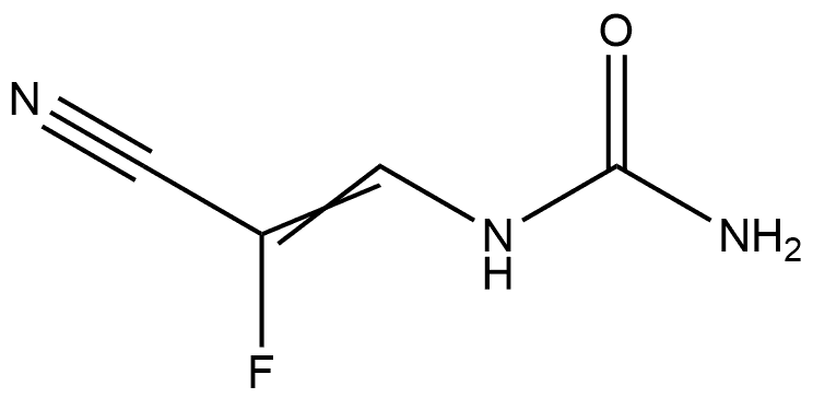 (Z)-1-(2-cyano-2-fluorovinyl)urea 化学構造式