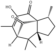 [3S,8aα,(-)]-1,2,3,7,8,8a-ヘキサヒドロ-5-ヒドロキシ-3α,6,8,8-テトラメチル-4H-3aβ,7β-メタノアズレン-4,9-ジオン 化学構造式