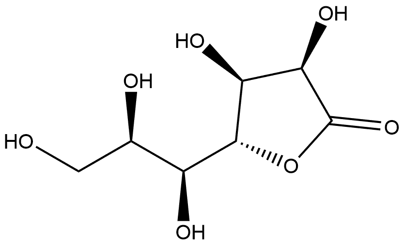 (3R,4S,5R)-3,4-二羟基-5-((1S,2R)-1,2,3-三羟基丙基)二氢呋喃-2(3H)-酮, 221129-03-9, 结构式