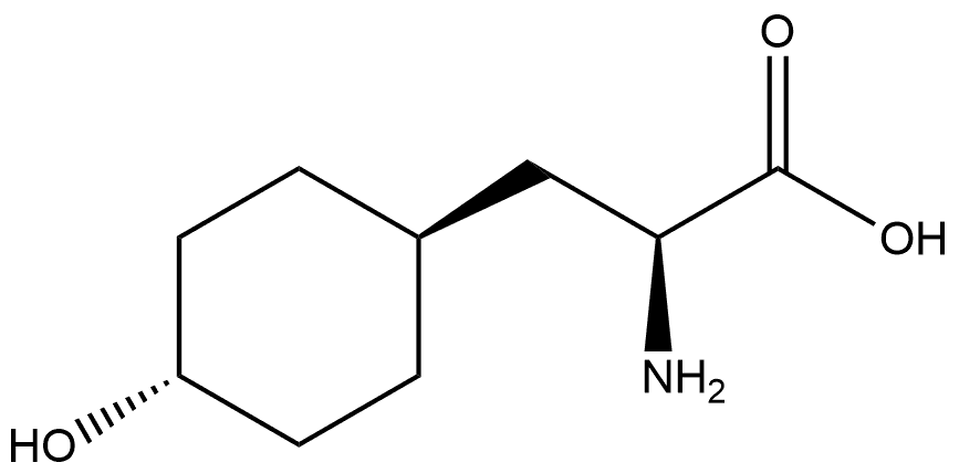 trans-(αS)-α-Amino-4-hydroxycyclohexanepropanoic acid Structure