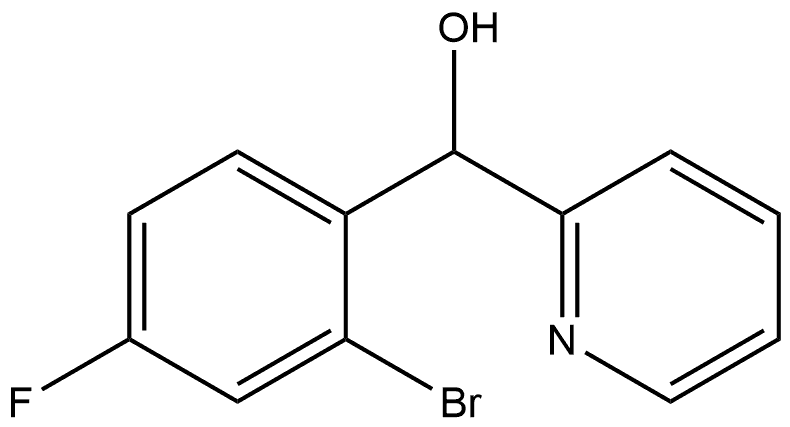 α-(2-Bromo-4-fluorophenyl)-2-pyridinemethanol,2213464-97-0,结构式