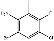 Benzenamine, 6-bromo-4-chloro-3-fluoro-2-methyl- Struktur