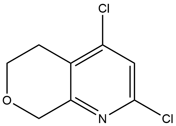 2,4-二氯-5,8-二氢-6H-吡喃并[3,4-B]吡啶, 2214278-86-9, 结构式