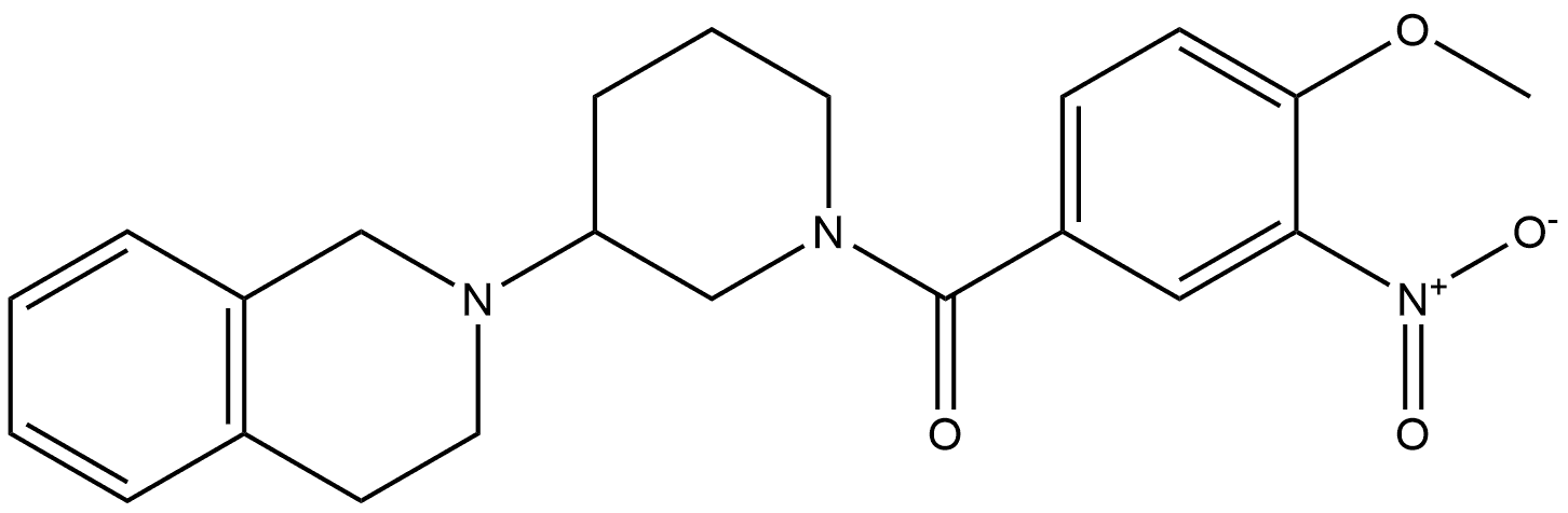 (3-(3,4-Dihydroisoquinolin-2(1H)-yl)piperidin-1-yl)(4-methoxy-3-nitrophenyl)methanone Structure