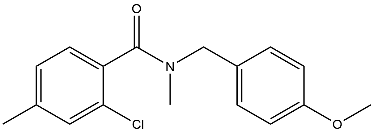 2-Chloro-N-[(4-methoxyphenyl)methyl]-N,4-dimethylbenzamide,2215427-08-8,结构式