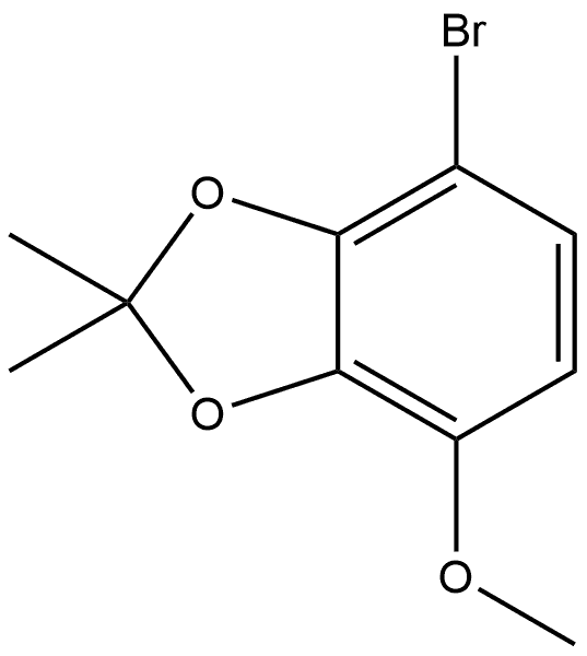 4-Bromo-7-methoxy-2,2-dimethyl-1,3-benzodioxole Struktur