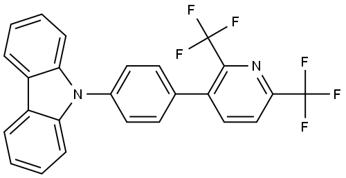 9-(4-(2,6-bis(trifluoromethyl)pyridin-3-yl)phenyl)-9H-carbazole,2216770-81-7,结构式