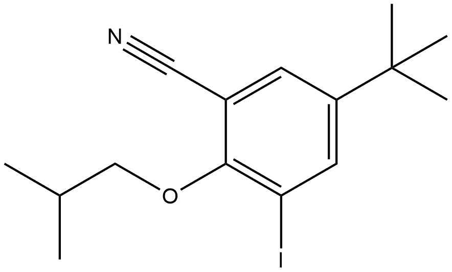 5-(1,1-Dimethylethyl)-3-iodo-2-(2-methylpropoxy)benzonitrile|