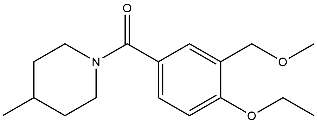 4-Ethoxy-3-(methoxymethyl)phenyl](4-methyl-1-piperidinyl)methanone 结构式