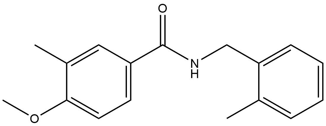 4-Methoxy-3-methyl-N-[(2-methylphenyl)methyl]benzamide Struktur