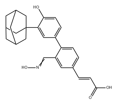 2-Propenoic acid, 3-[4'-hydroxy-2-[(hydroxyimino)methyl]-3'-tricyclo[3.3.1.13,7]dec-1-yl[1,1'-biphenyl]-4-yl]-, (2E)-|化合物 POLA1 INHIBITOR 1