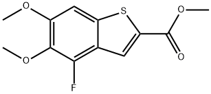 Benzo[b]thiophene-2-carboxylic acid, 4-fluoro-5,6-dimethoxy-, methyl ester 结构式