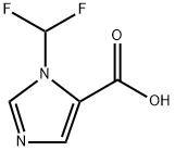 1-(Difluoromethyl)-1H-imidazole-5-carboxylic acid 化学構造式