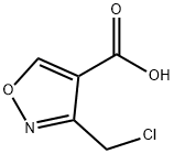 3-(chloromethyl)-1,2-oxazole-4-carboxylic acid 化学構造式