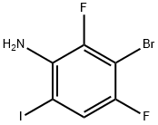 3-bromo-2,4-difluoro-6-iodoaniline Structure