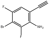 3-bromo-6-ethynyl-2,4-difluoroaniline Struktur