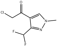 Ethanone, 2-chloro-1-[3-(difluoromethyl)-1-methyl-1H-pyrazol-4-yl]- 化学構造式