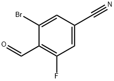 3-bromo-5-fluoro-4-formylbenzonitrile Struktur