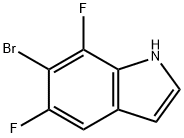 1H-Indole, 6-bromo-5,7-difluoro- 化学構造式