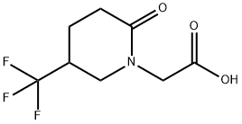 2-[2-oxo-5-(trifluoromethyl)piperidin-1-yl]acetic acid Struktur