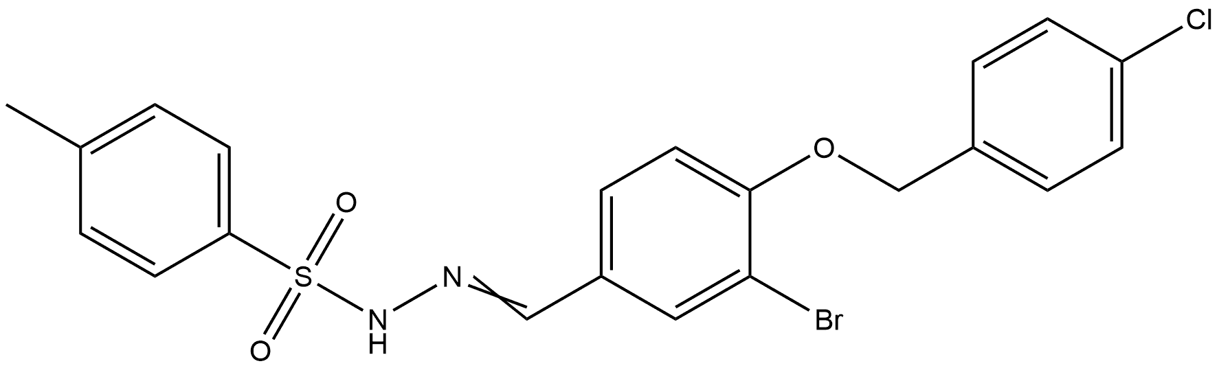 4-Methylbenzenesulfonic acid 2-[[3-bromo-4-[(4-chlorophenyl)methoxy]phenyl]me... Structure