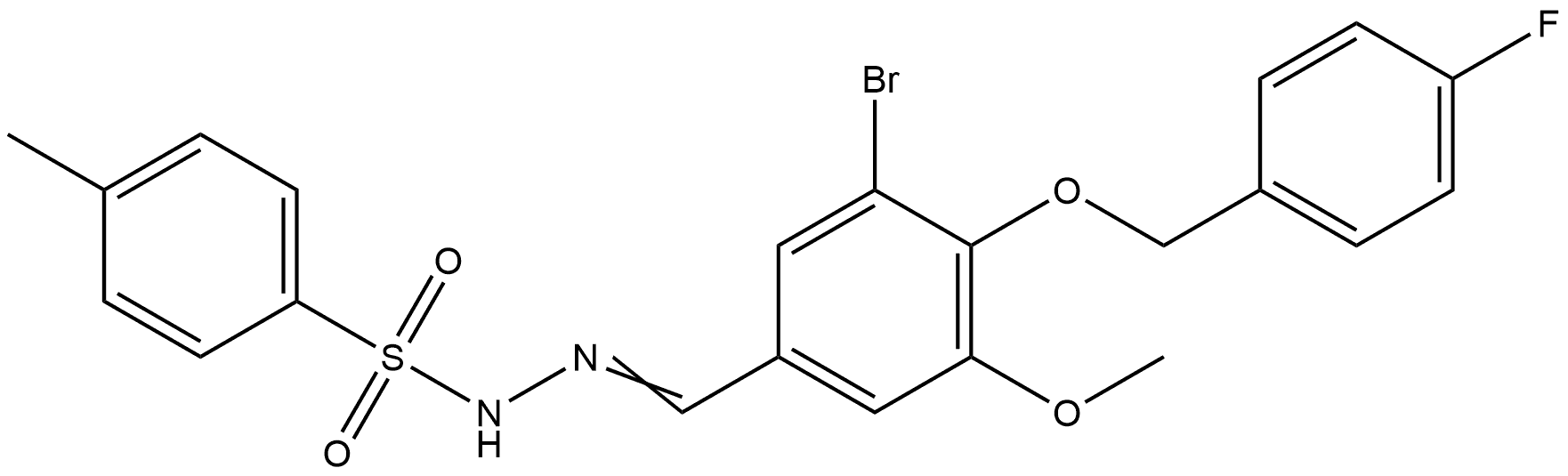 4-Methylbenzenesulfonic acid 2-[[3-bromo-4-[(4-fluorophenyl)methoxy]-5-methox... Structure